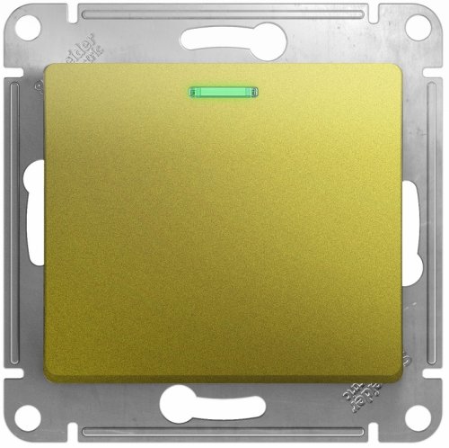 Выключатель с подсветкой без рамки Systeme Electric Glossa 1-кл. фисташковый фото Выключатель с подсветкой без рамки Systeme Electric Glossa 1-кл. фисташковый картинка